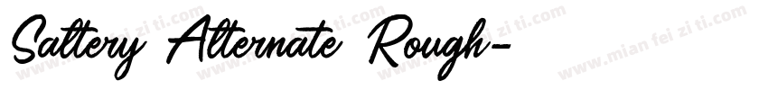 Saltery Alternate Rough字体转换